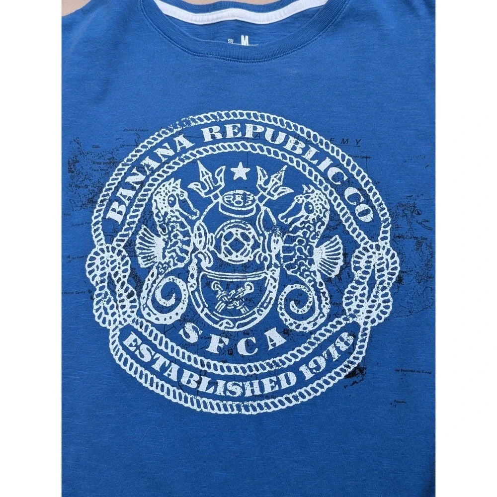 Banana Republic SFCA Established 1978 Blue T-shirt Size Medium